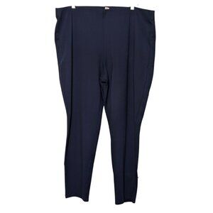 Chico's Women's Ankle Pull On Stretch Pants, Blue, Chico's Size 4 (XXL)
